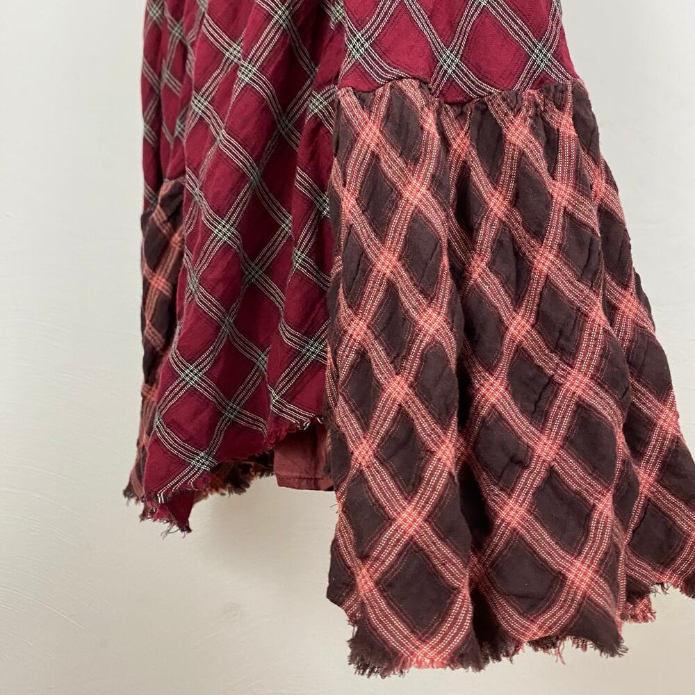 Free People Prairie Dreams Maxi Skirt - Wine Combo - Size 2 - Picture 7 of 11
